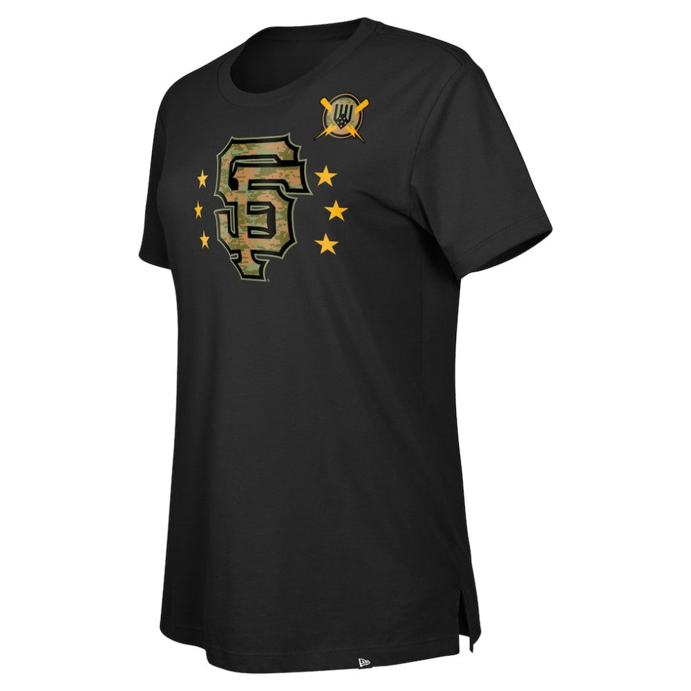 San Francisco Giants Women's Armed Forces Day T-Shirt Black