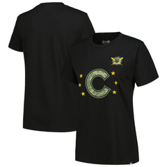 Chicago Cubs Women's Armed Forces Day T-Shirt Black