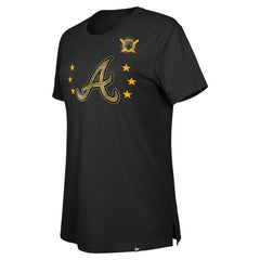 Atlanta Braves Women's Armed Forces Day T-Shirt Black