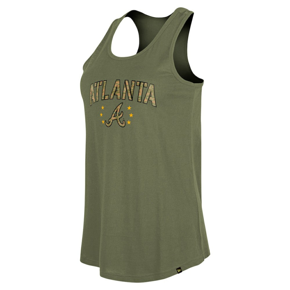 Atlanta Braves Women's Armed Forces Day Tank Top Olive