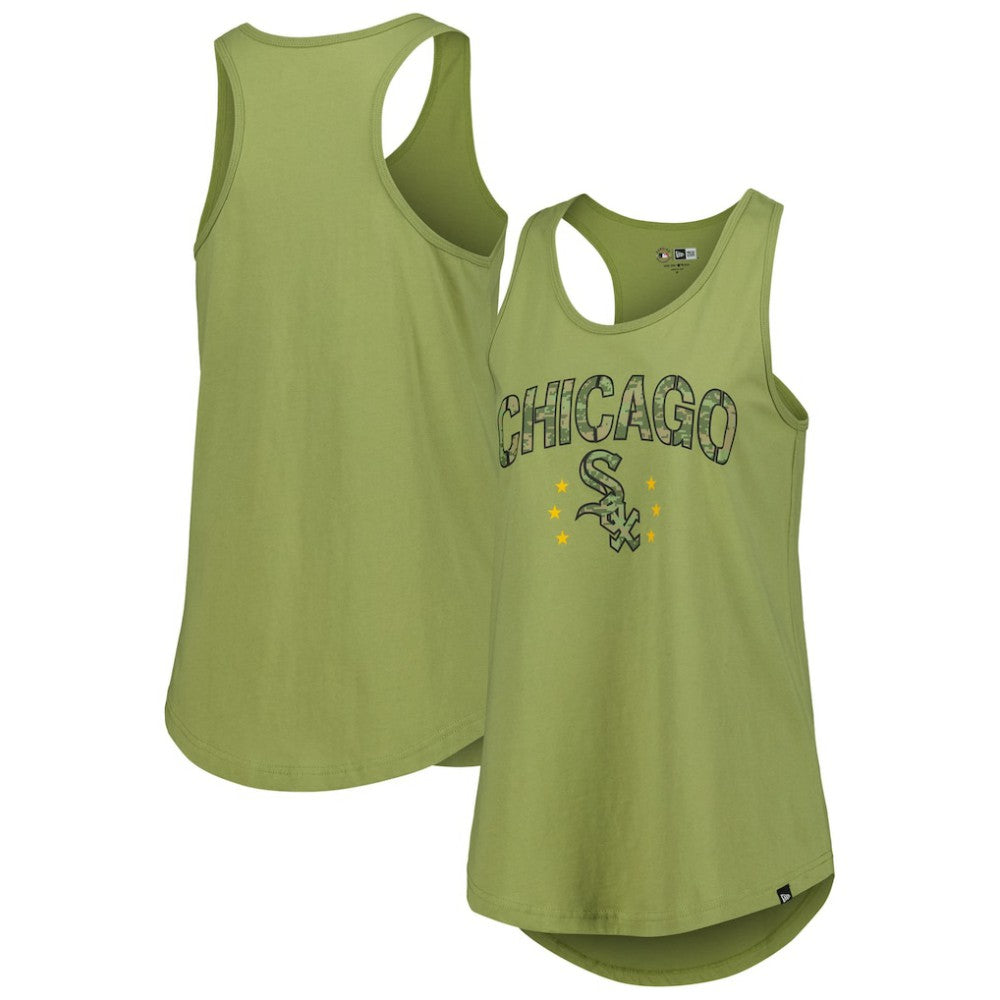 Chicago White Sox Women's Armed Forces Day Tank Top Olive