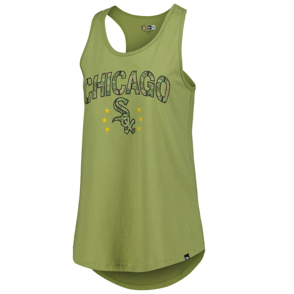 Chicago White Sox Women's Armed Forces Day Tank Top Olive