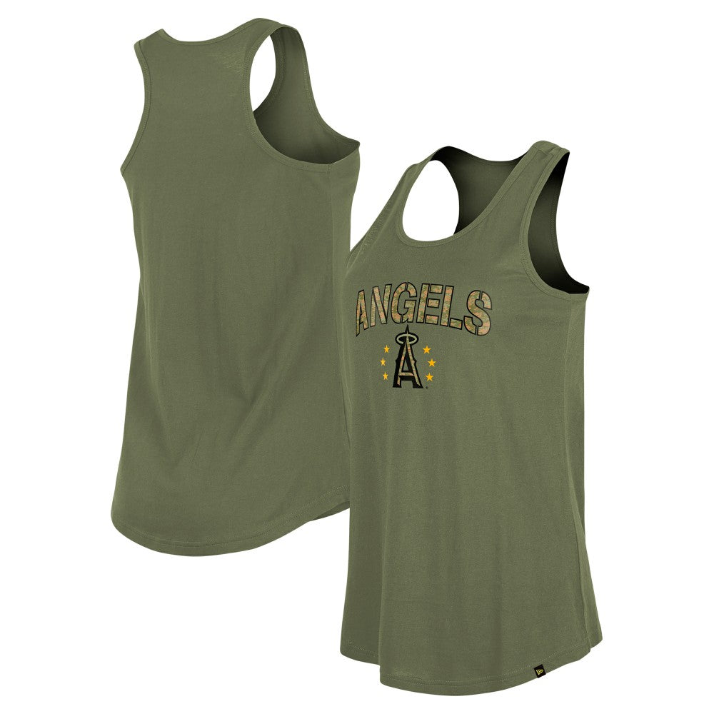 Los Angeles Angels Women's Armed Forces Day Tank Top Olive