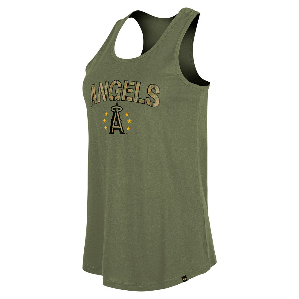 Los Angeles Angels Women's Armed Forces Day Tank Top Olive