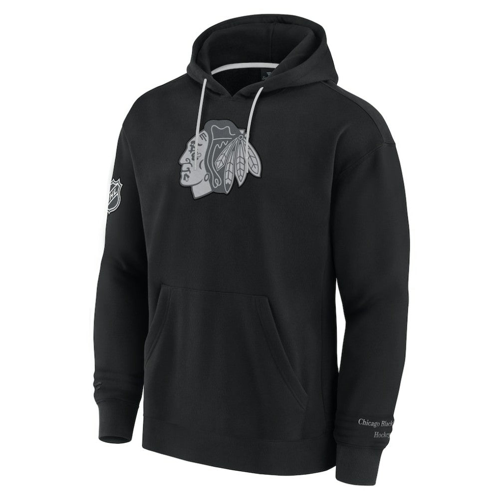 Chicago Blackhawks Fanatics Elements Pace Pullover Hoodie - Black Hoodies