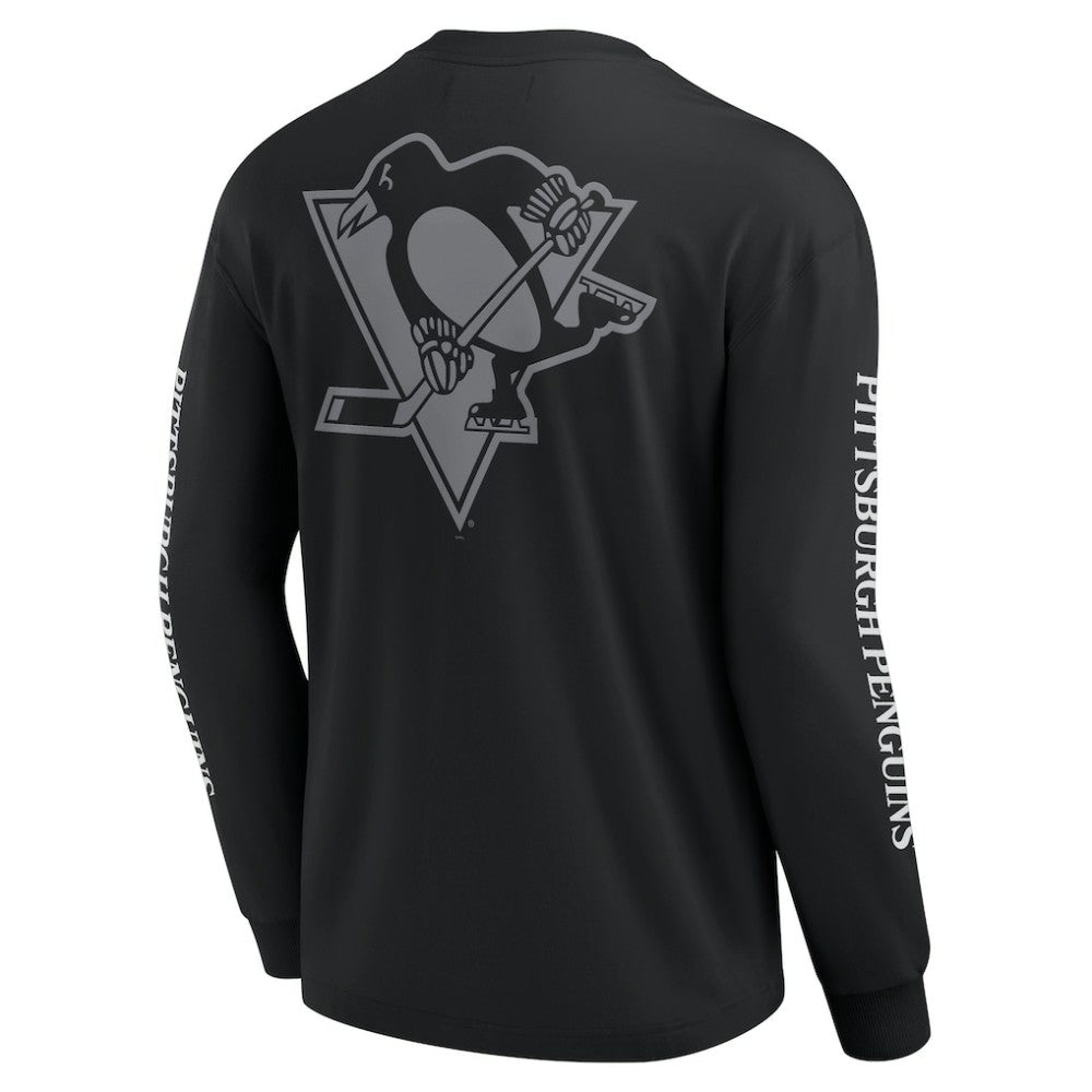 Pittsburgh Penguins Fanatics Elements Strive Long Sleeve T-Shirt - Black T-shirts