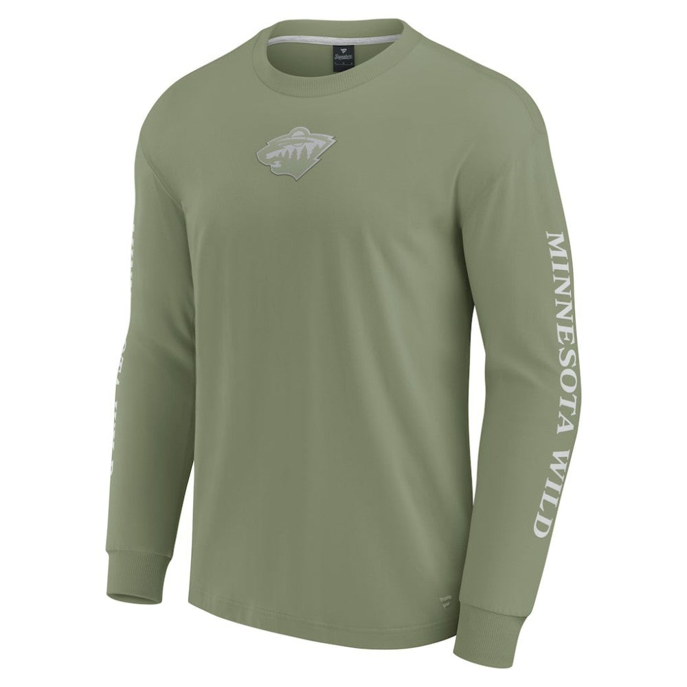 Minnesota Wild Fanatics Elements Strive Long Sleeve T-Shirt - Olive T-shirts