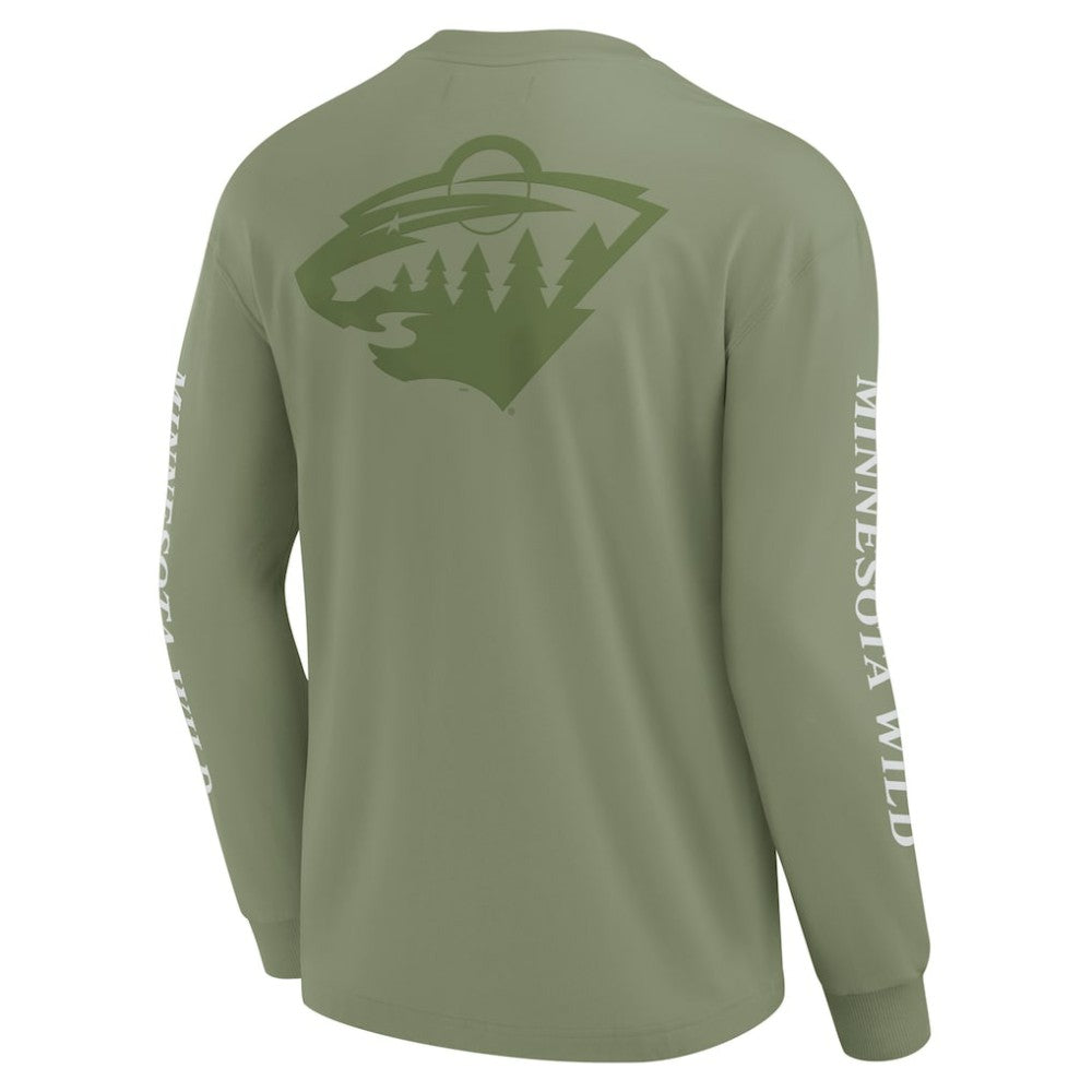 Minnesota Wild Fanatics Elements Strive Long Sleeve T-Shirt - Olive T-shirts
