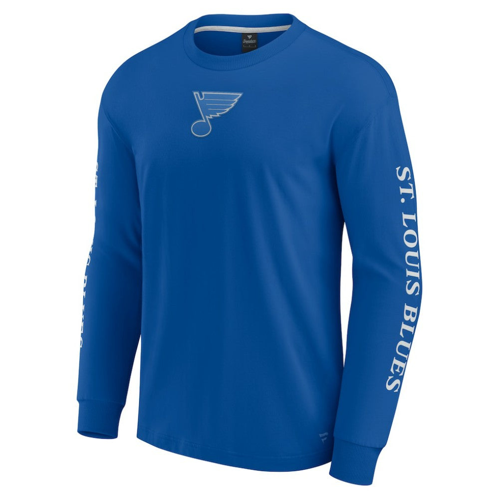 St. Louis Blues Fanatics Elements Strive Long Sleeve T-Shirt - Blue T-shirts