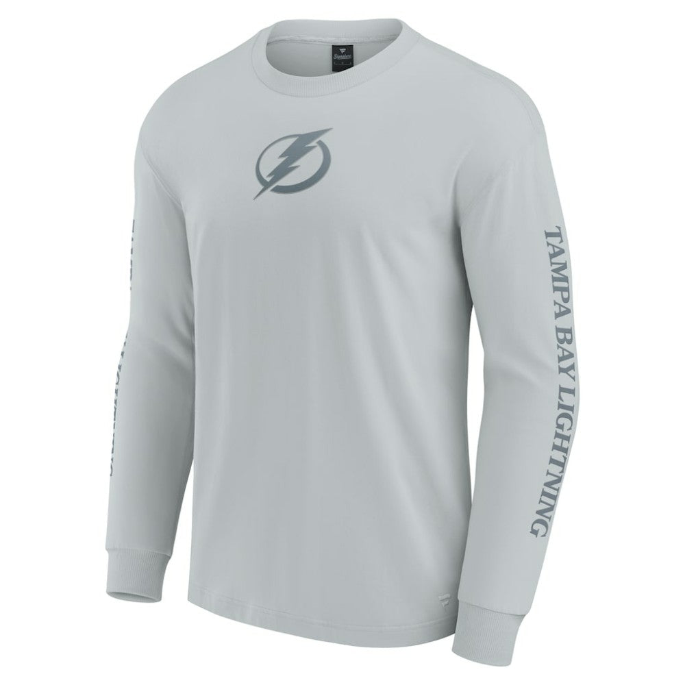 Tampa Bay Lightning Fanatics Elements Strive Long Sleeve T-Shirt - Gray T-shirts