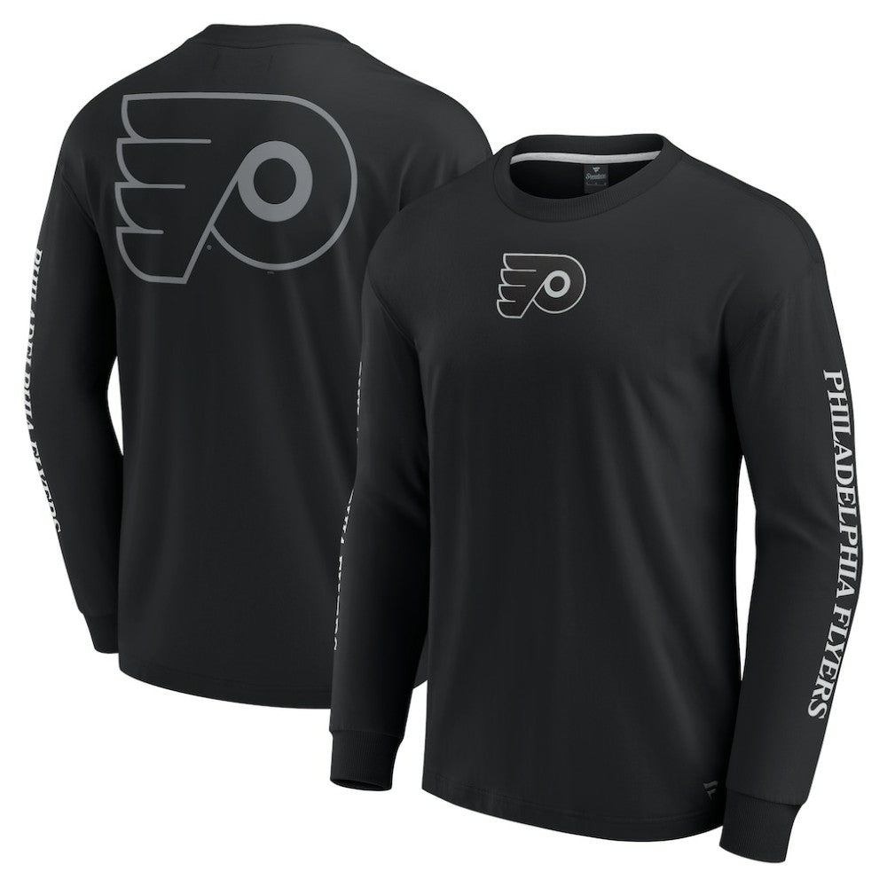 Philadelphia Flyers Fanatics Elements Strive Long Sleeve T-Shirt - Black T-shirts