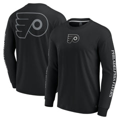 Philadelphia Flyers Fanatics Elements Strive Long Sleeve T-Shirt - Black T-shirts