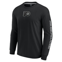 Philadelphia Flyers Fanatics Elements Strive Long Sleeve T-Shirt - Black T-shirts