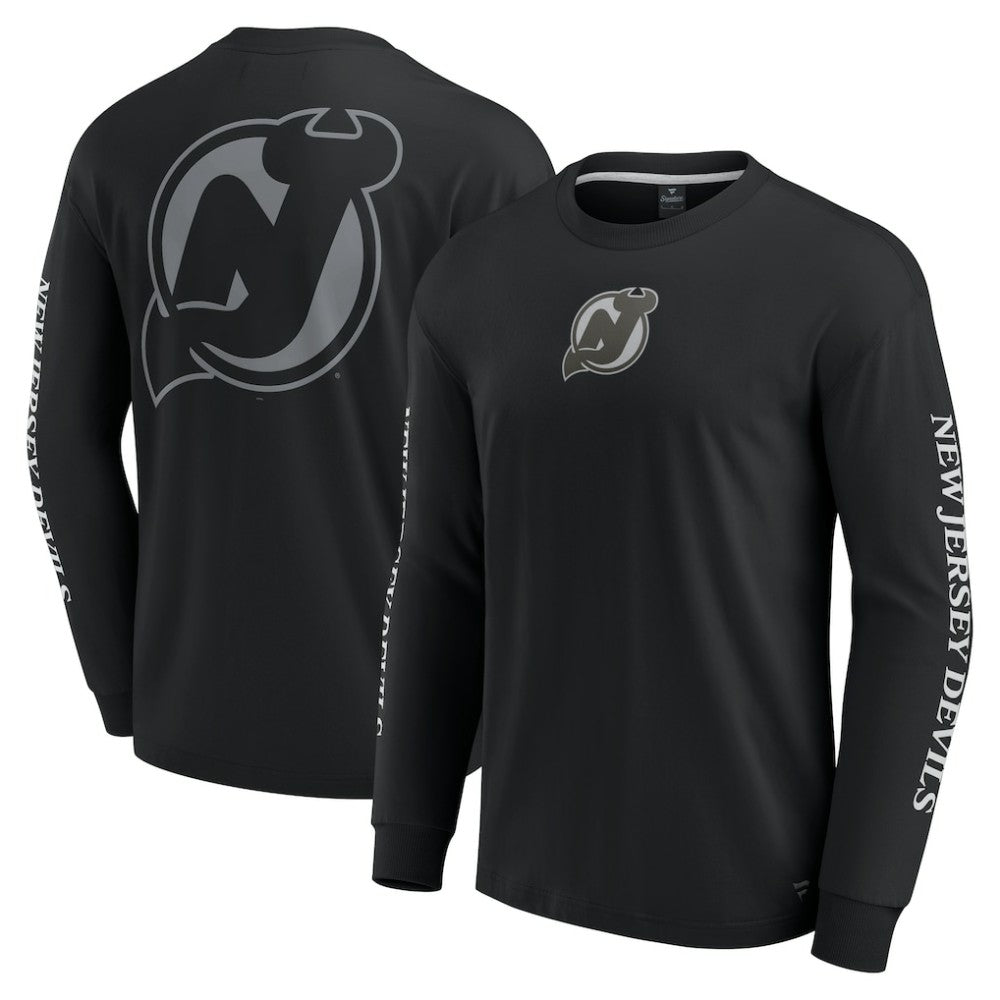 New Jersey Devils Fanatics Elements Strive Long Sleeve T-Shirt - Black T-shirts