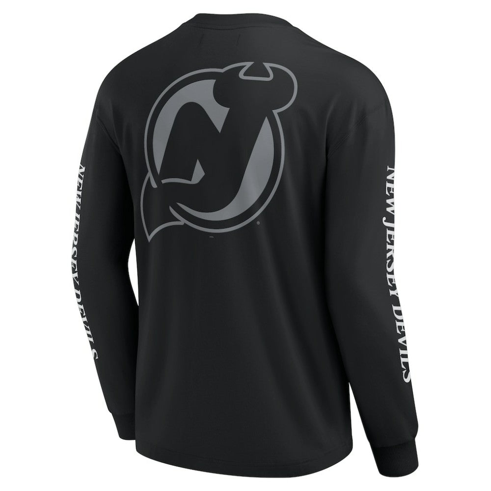 New Jersey Devils Fanatics Elements Strive Long Sleeve T-Shirt - Black T-shirts