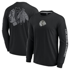Chicago Blackhawks Fanatics Elements Strive Long Sleeve T-Shirt - Black T-shirts