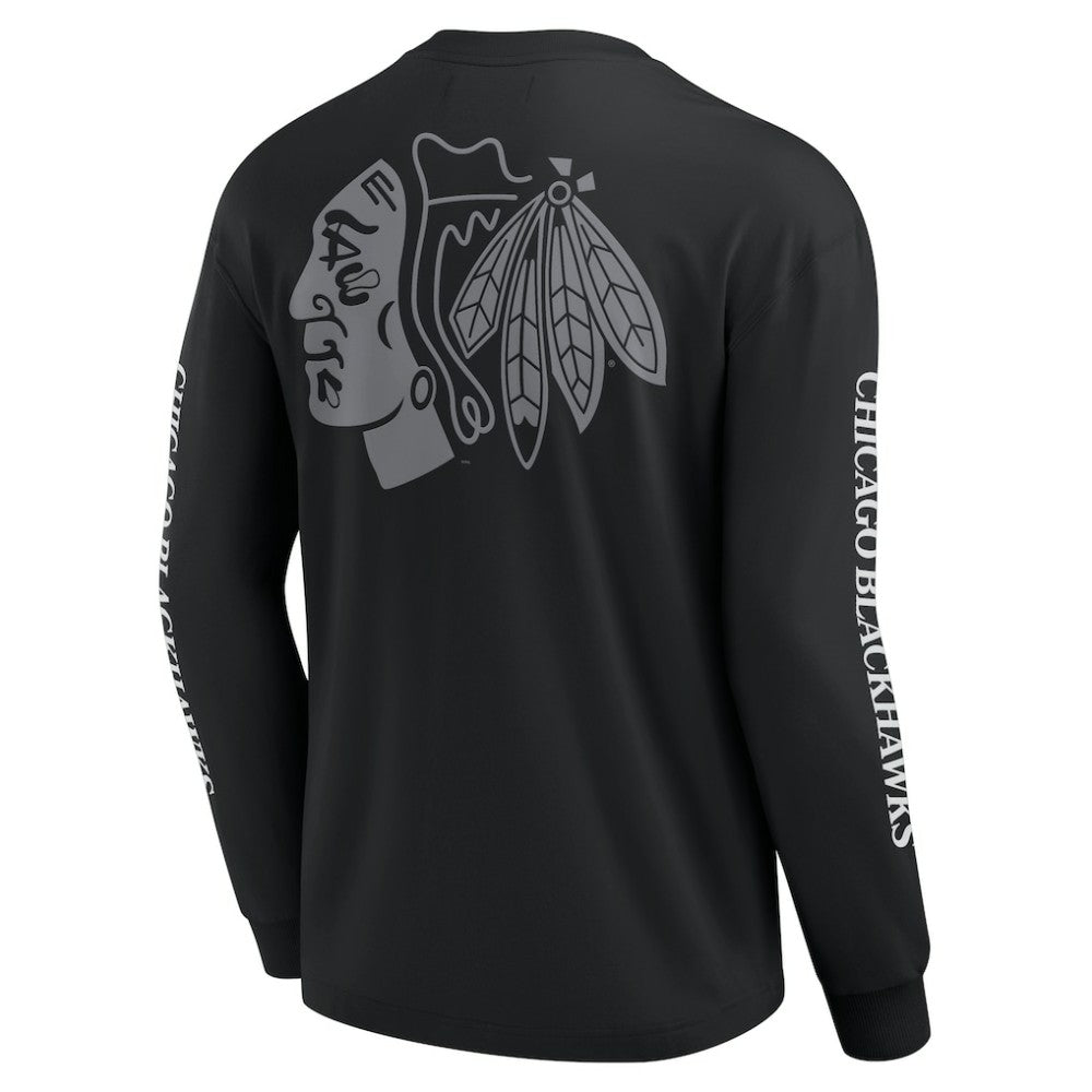 Chicago Blackhawks Fanatics Elements Strive Long Sleeve T-Shirt - Black T-shirts