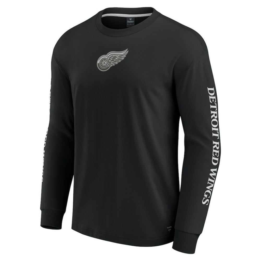 Detroit Red Wings Fanatics Elements Strive Long Sleeve T-Shirt - Black T-shirts