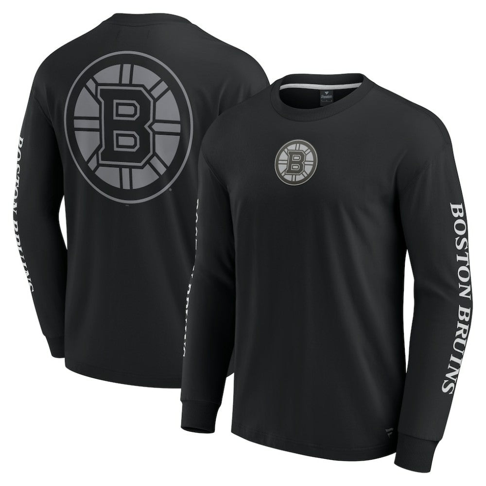 Boston Bruins Fanatics Elements Strive Long Sleeve T-Shirt - Black T-shirts
