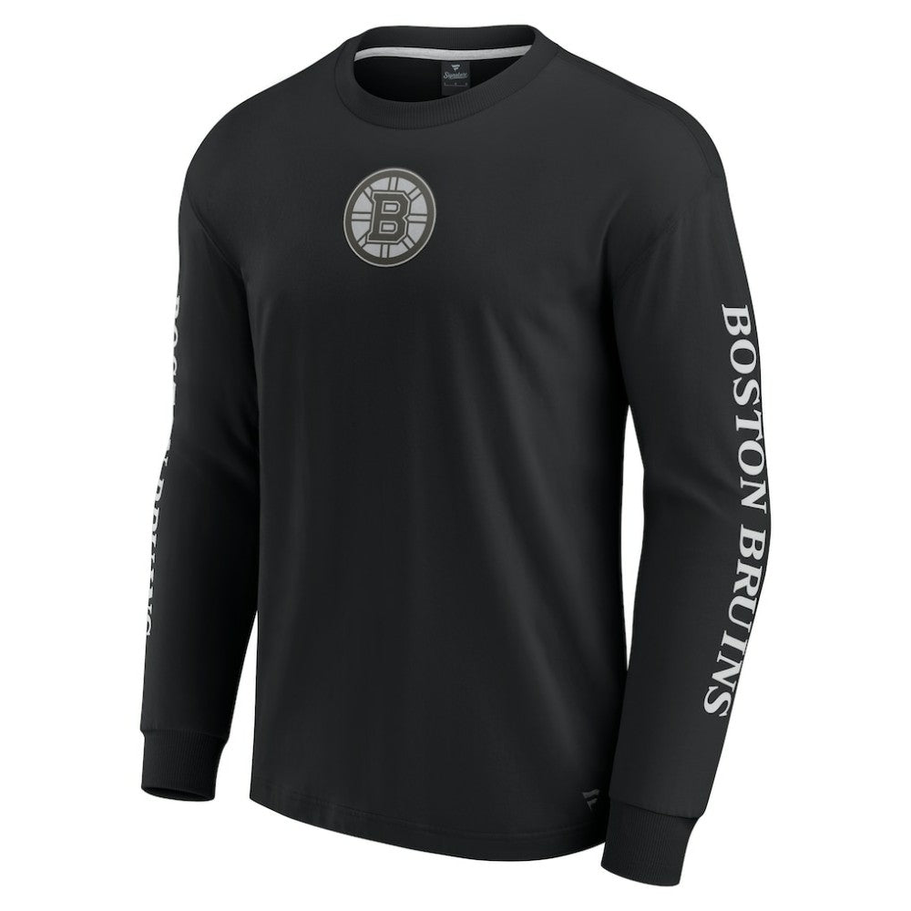 Boston Bruins Fanatics Elements Strive Long Sleeve T-Shirt - Black T-shirts