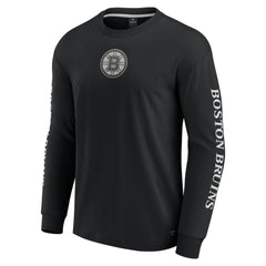 Boston Bruins Fanatics Elements Strive Long Sleeve T-Shirt - Black T-shirts