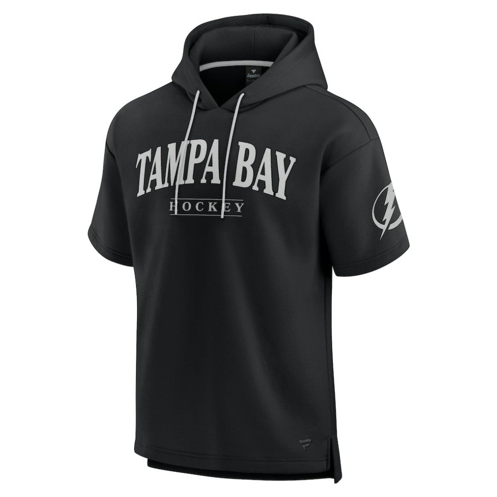 Tampa Bay Lightning Fanatics Elements Ready Short Sleeve Pullover Hoodie - Black Hoodies
