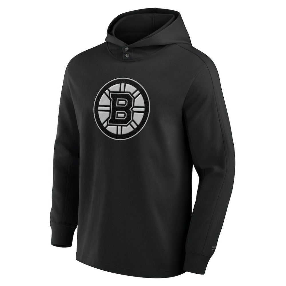 Boston Bruins Fanatics Elements Blaze Tri-Blend Long Sleeve Hoodie T-Shirt - Black T-shirts