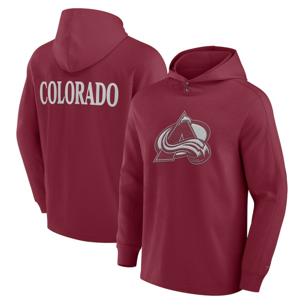 Colorado Avalanche Fanatics Elements Blaze Tri-Blend Long Sleeve Hoodie T-Shirt - Burgundy T-shirts