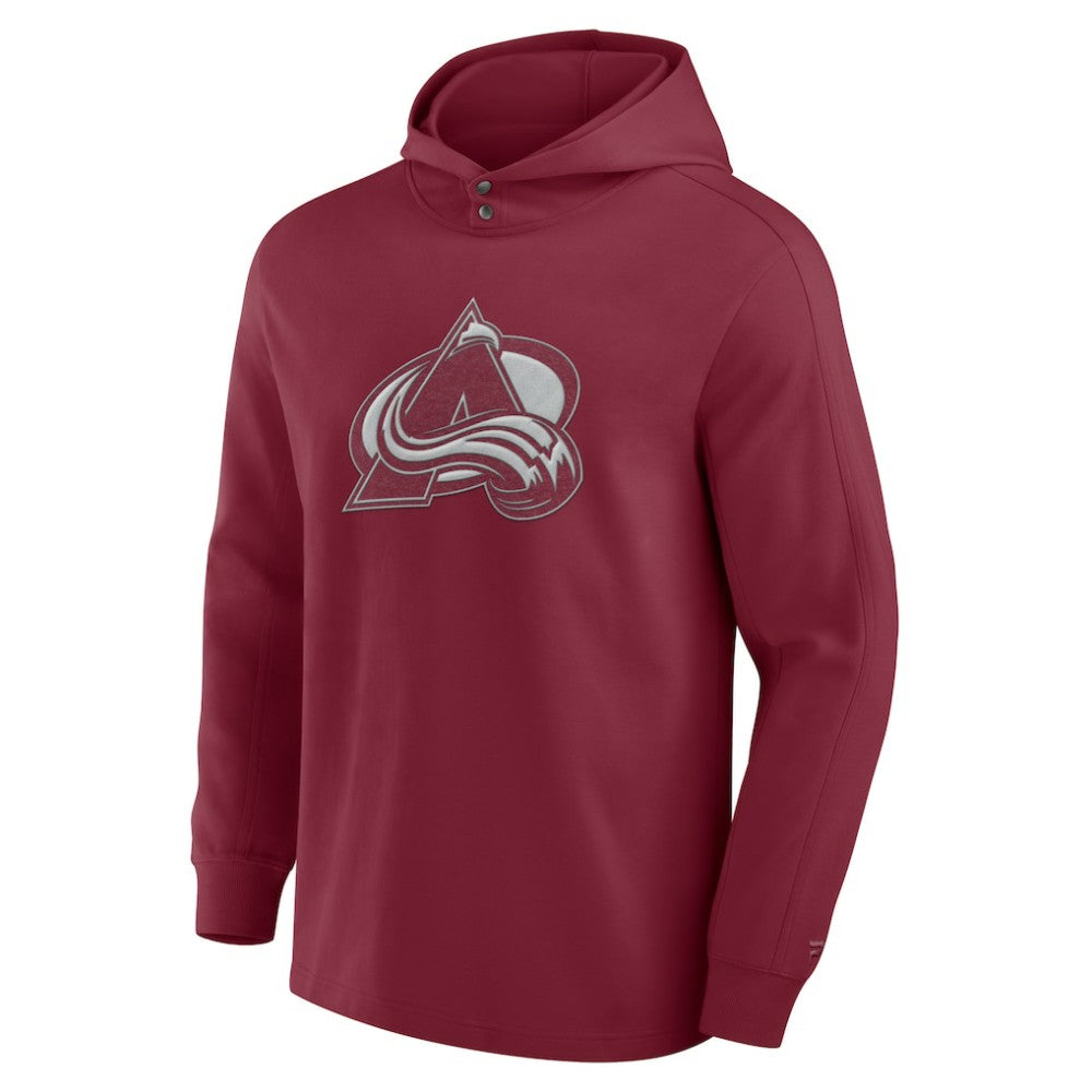 Colorado Avalanche Fanatics Elements Blaze Tri-Blend Long Sleeve Hoodie T-Shirt - Burgundy T-shirts