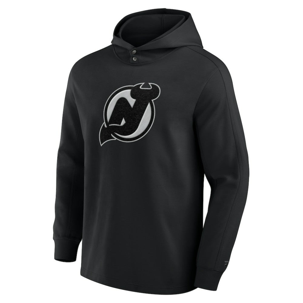 New Jersey Devils Fanatics Elements Blaze Tri-Blend Long Sleeve Hoodie T-Shirt - Black T-shirts