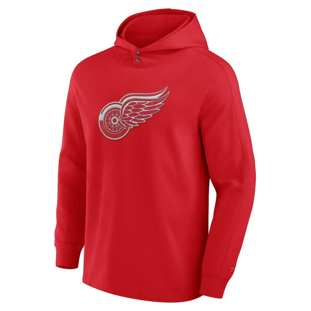 Detroit Red Wings Fanatics Elements Blaze Tri-Blend Long Sleeve Hoodie T-Shirt - Red T-shirts