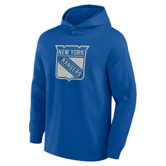 New York Rangers Fanatics Elements Blaze Tri-Blend Long Sleeve Hoodie T-Shirt - Blue T-shirts