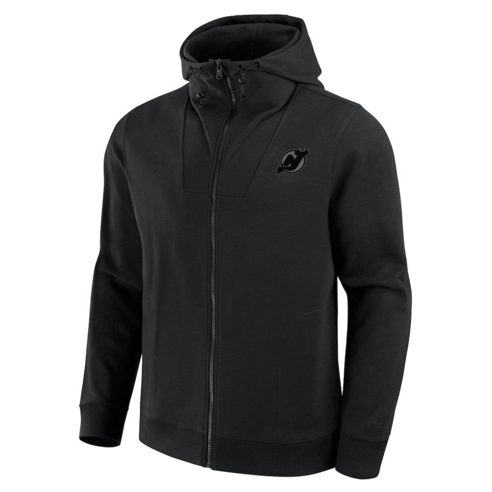 New Jersey Devils Fanatics Elements Tonal Primary Tri-Blend Full-Zip Hoodie - Black Jerseys