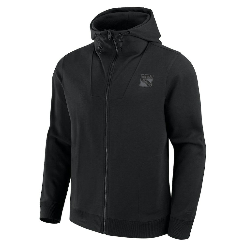 New York Rangers Fanatics Elements Tonal Primary Tri-Blend Full-Zip Hoodie - Black Hoodies