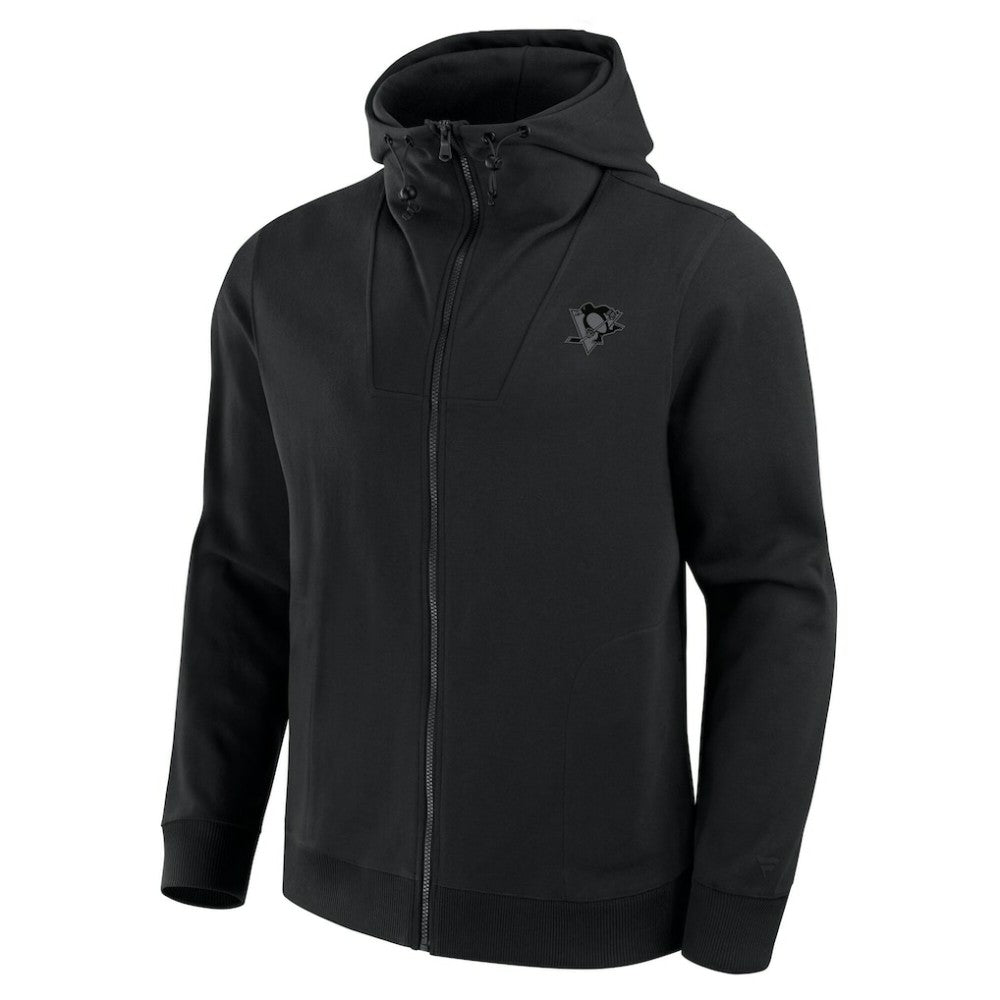 Pittsburgh Penguins Fanatics Elements Tonal Primary Tri-Blend Full-Zip Hoodie - Black Hoodies