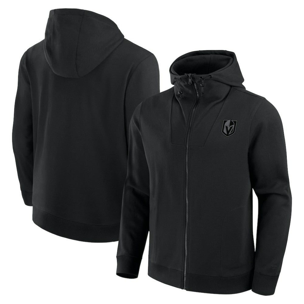 Vegas Golden Knights Fanatics Elements Tonal Primary Tri-Blend Full-Zip Hoodie - Black Hoodies