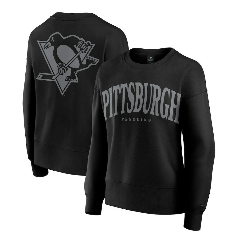 Pittsburgh Penguins Fanatics Women's Elements Flow Pullover Sweatshirt - Black Sweatshirts
