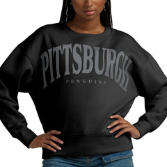 Pittsburgh Penguins Fanatics Women's Elements Flow Pullover Sweatshirt - Black Sweatshirts