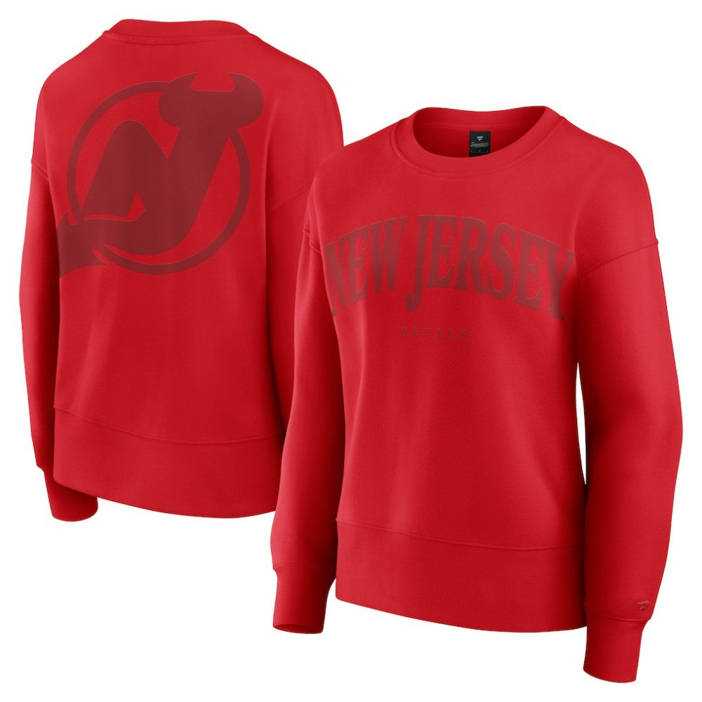 New Jersey Devils Fanatics Women's Elements Flow Pullover Sweatshirt - Red Sweatshirts