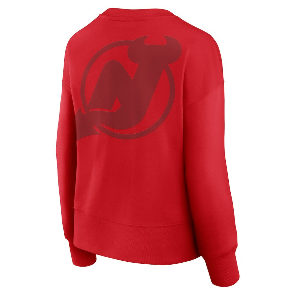 New Jersey Devils Fanatics Women's Elements Flow Pullover Sweatshirt - Red Sweatshirts