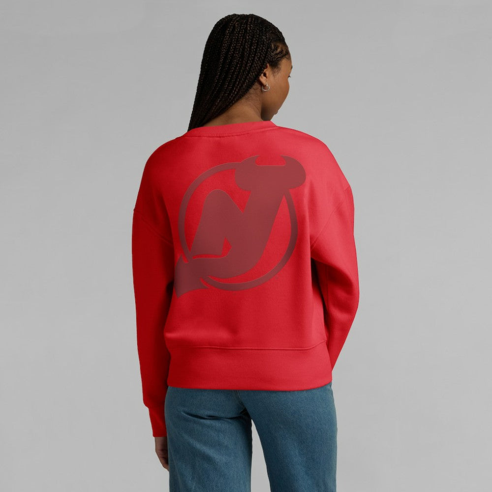New Jersey Devils Fanatics Women's Elements Flow Pullover Sweatshirt - Red Sweatshirts