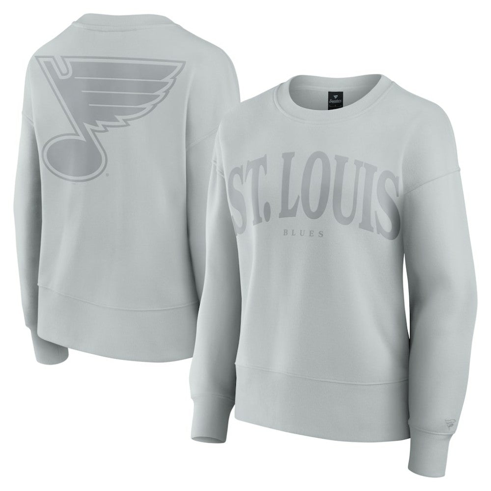 St. Louis Blues Fanatics Women's Elements Flow Pullover Sweatshirt - Gray Sweatshirts