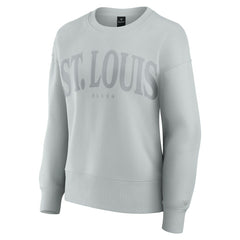 St. Louis Blues Fanatics Women's Elements Flow Pullover Sweatshirt - Gray Sweatshirts
