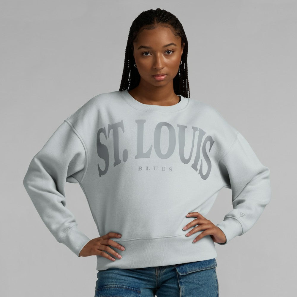 St. Louis Blues Fanatics Women's Elements Flow Pullover Sweatshirt - Gray Sweatshirts