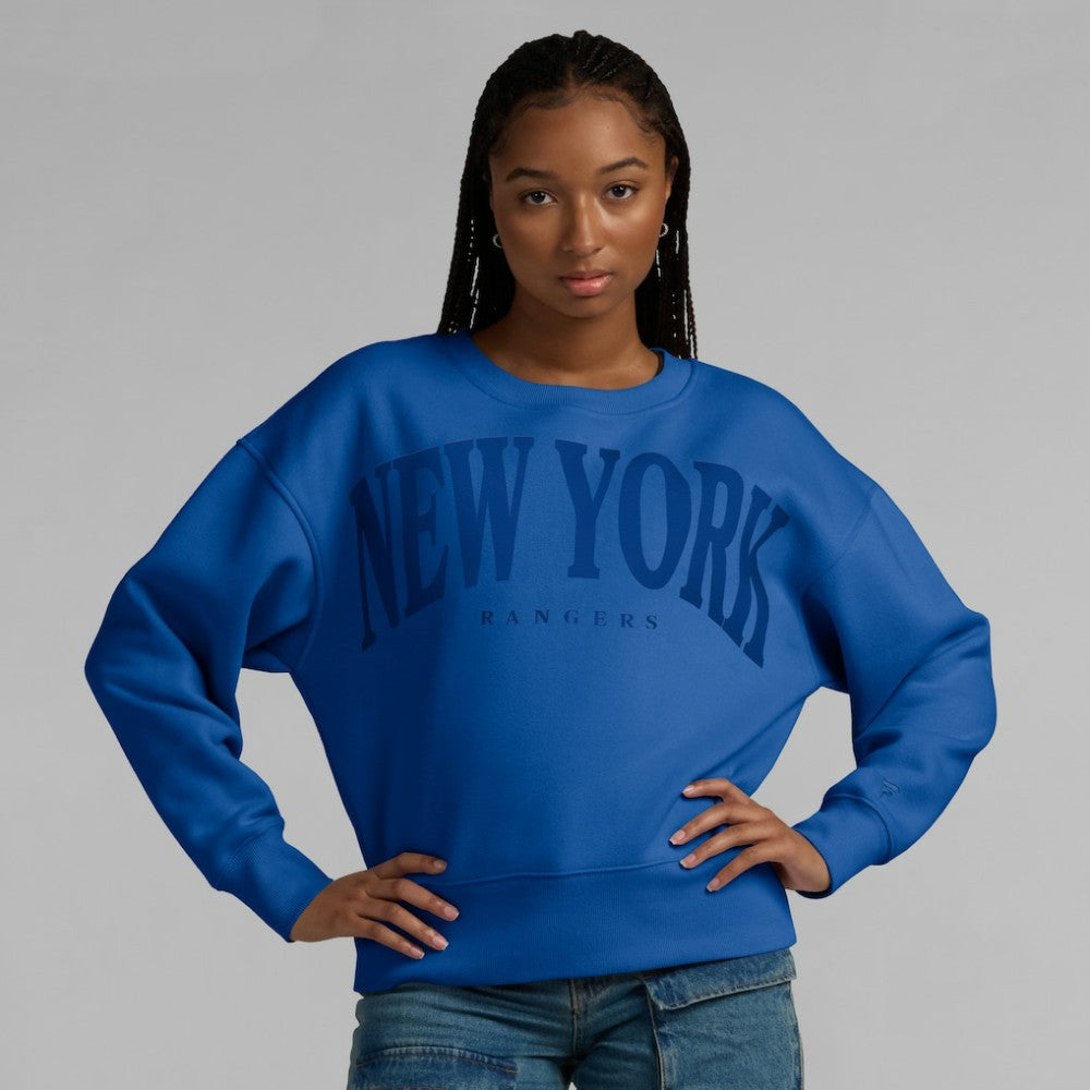 New York Rangers Fanatics Women's Elements Flow Pullover Sweatshirt - Royal Sweatshirts