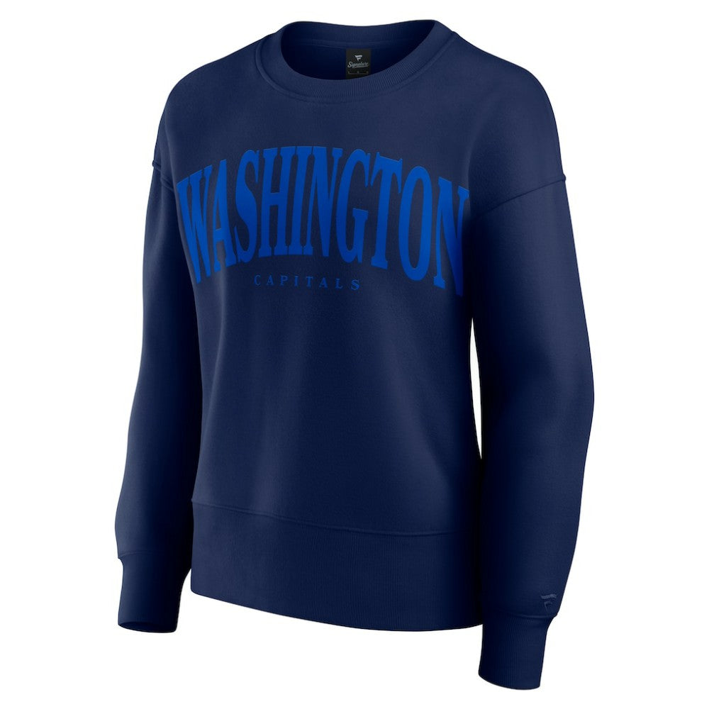 Washington Capitals Fanatics Women's Elements Flow Pullover Sweatshirt - Navy Sweatshirts