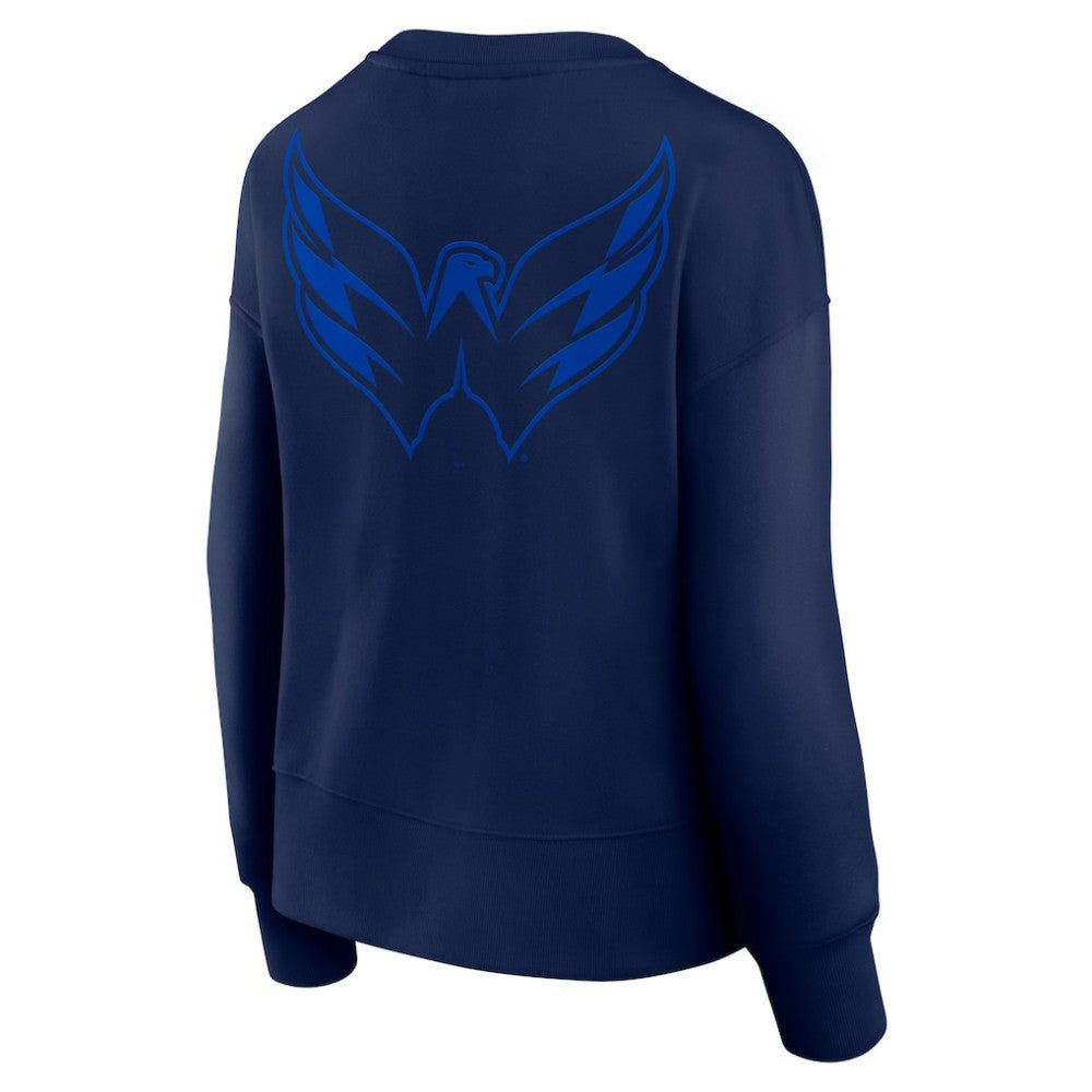 Washington Capitals Fanatics Women's Elements Flow Pullover Sweatshirt - Navy Sweatshirts