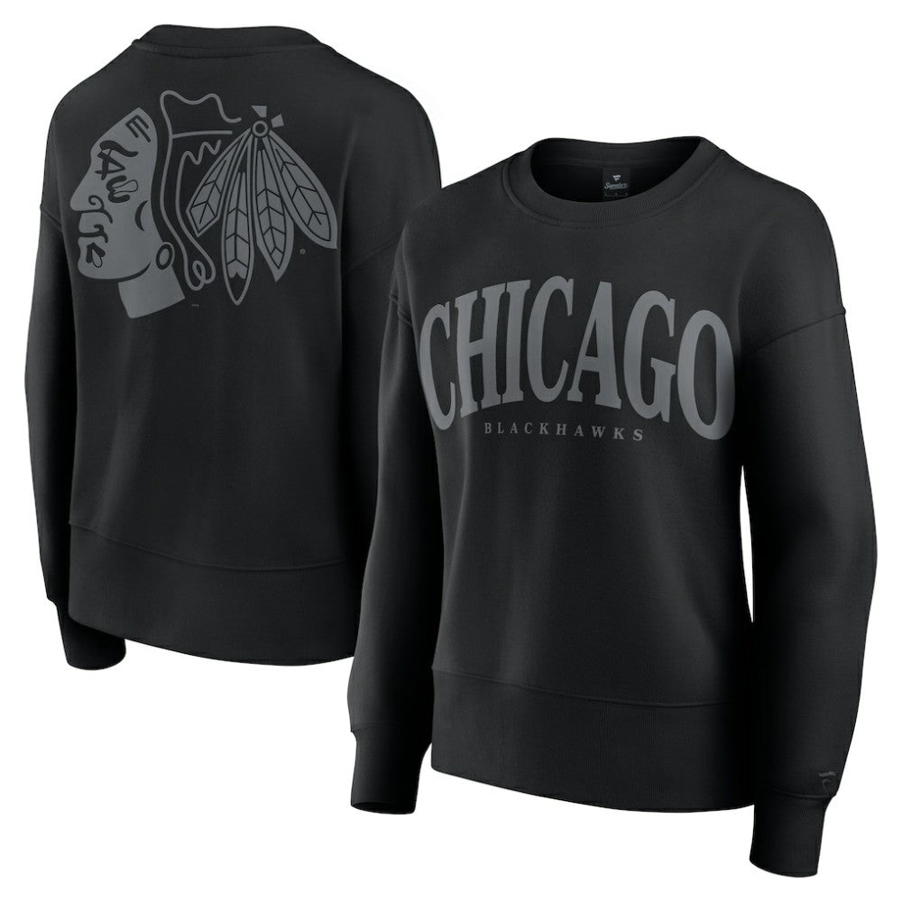 Chicago Blackhawks Fanatics Women's Elements Flow Pullover Sweatshirt - Black Sweatshirts