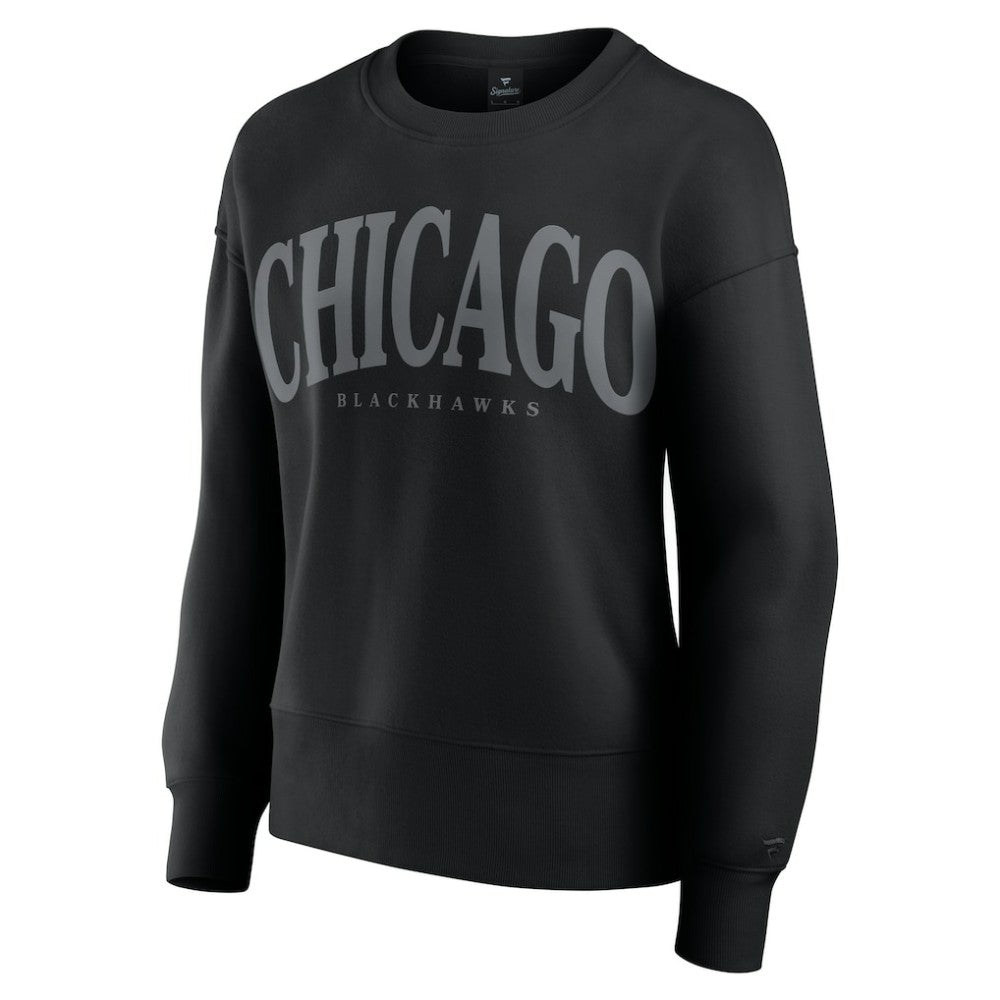 Chicago Blackhawks Fanatics Women's Elements Flow Pullover Sweatshirt - Black Sweatshirts