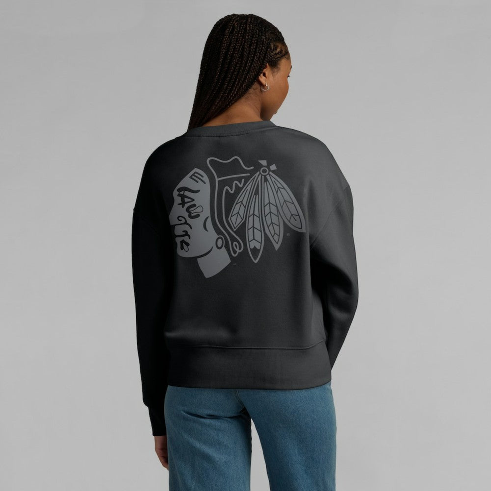 Chicago Blackhawks Fanatics Women's Elements Flow Pullover Sweatshirt - Black Sweatshirts